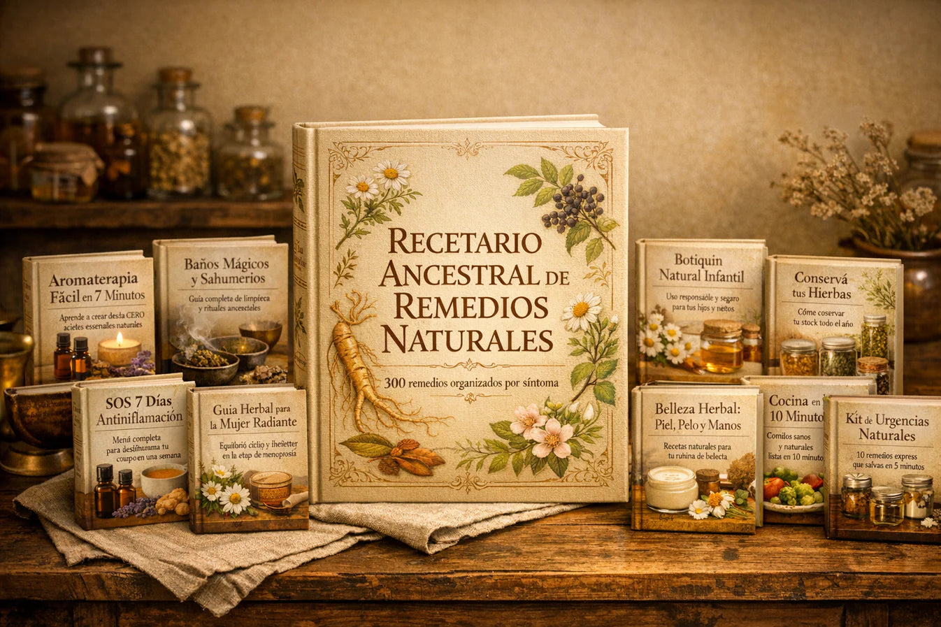 RECETARIO ANCESTRAL + 10 LIBROS DE REGALO